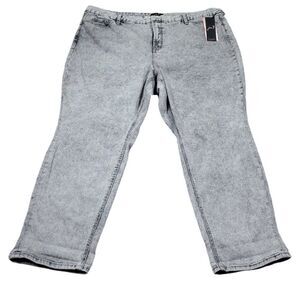 Jen7 Slim Boyfriend Jeans Size 24 Gray Stretch Denim Stone Wash